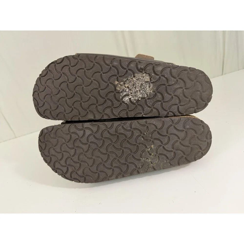 Birkenstock Arizona Men EU 44 US 11-11.5 Brown Leather Sandals Slip On Comfort